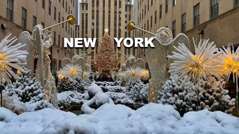 NYC 7AM Snow Walk in Manhattan Snowfall in New York City 4K Snow Ambience NYC White Christmas 2024